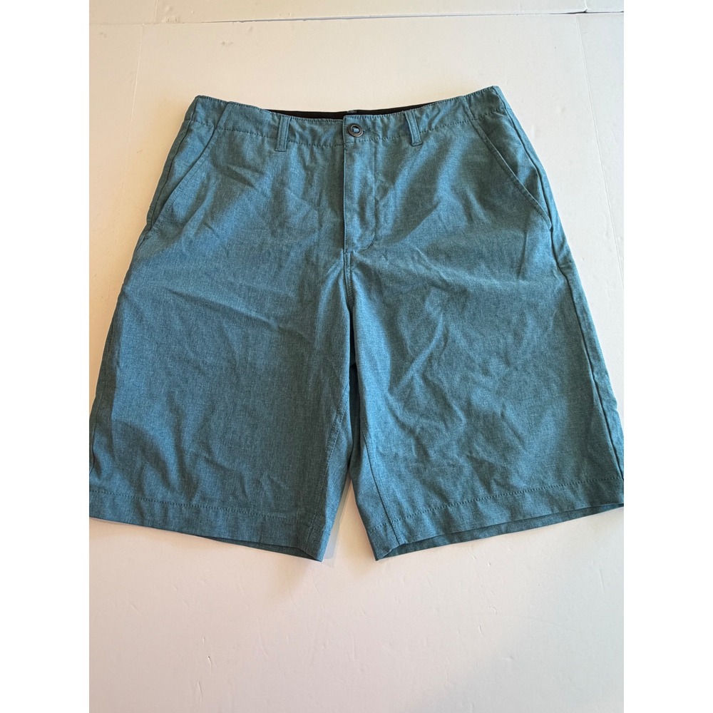 Volcom Surf & Turf Hybrid Shorts Mens 31 Teal Blue 4 Way Stretch Chino Walkshort